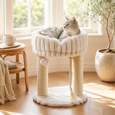 GIANTEX Arbre à Chat Petit Sisal, Siège, Balle Jeu GIANTEX Arbre à Chat Petit Sisal, Siège, Balle Jeu