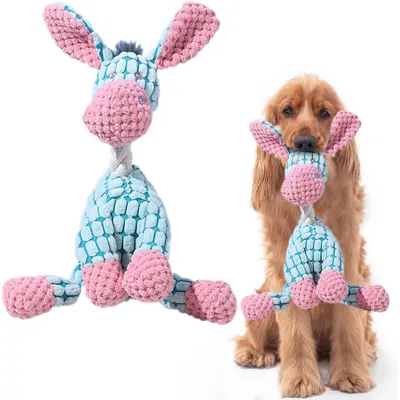 Jouet Chien en Peluche 2 en 1 Ouet Interactif pour Chiens avec Squeaker Jouet Chien en Peluche 2 en 1 Ouet Interactif pour Chiens avec Squeaker