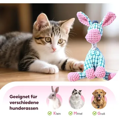 Jouet Chien en Peluche 2 en 1 Ouet Interactif pour Chiens avec Squeaker Jouet Chien en Peluche 2 en 1 Ouet Interactif pour Chiens avec Squeaker