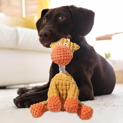 Jouet Chien en Peluche 2 en 1 Ouet Interactif pour Chiens avec Squeaker