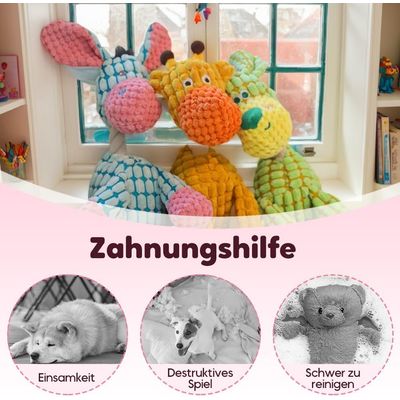 Jouet Chien en Peluche 2 en 1 Ouet Interactif pour Chiens avec Squeaker