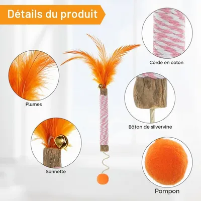 Bâtonnets Herbe à Chat, 14 Pièces Jouet Chats Bâton à Mâcher Matatabi Bâtonnets Herbe à Chat, 14 Pièces Jouet Chats Bâton à Mâcher Matatabi