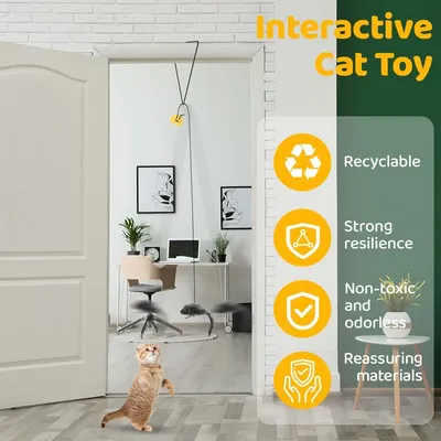 2pcs Porte Suspendue Souris Jouet Chat, Jouets Interactifs 2pcs Porte Suspendue Souris Jouet Chat, Jouets Interactifs