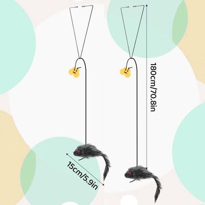 2pcs Porte Suspendue Souris Jouet Chat, Jouets Interactifs