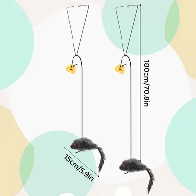 2pcs Porte Suspendue Souris Jouet Chat, Jouets Interactifs 2pcs Porte Suspendue Souris Jouet Chat, Jouets Interactifs