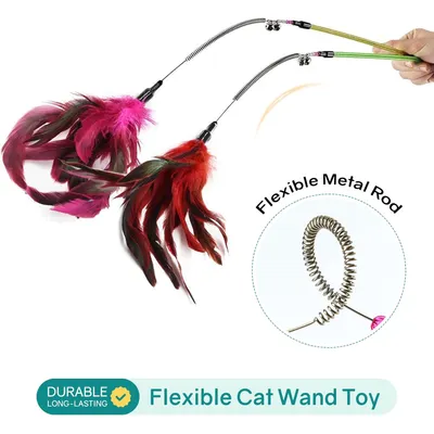 6 pièces Jouet Chat, Jouet pour Chat Plume Interieur, Chat Jeu pour Chaton 6 pièces Jouet Chat, Jouet pour Chat Plume Interieur, Chat Jeu pour Chaton