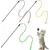 Lot de 3 Baguettes à Plumes pour Chat - Jouet Interactif avec Corde Colorée Lot de 3 Baguettes à Plumes pour Chat - Jouet Interactif avec Corde Colorée