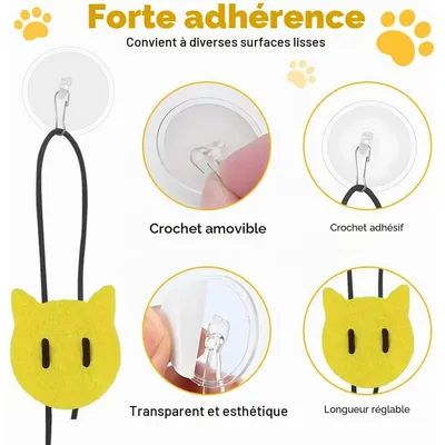 3pcs Porte Suspendue Souris Jouet Chat, Jouets Interactifs pour Chats