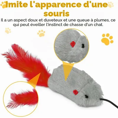 3pcs Porte Suspendue Souris Jouet Chat, Jouets Interactifs pour Chats
