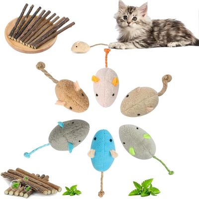 Bâtonnets Herbe à Chat, 16 Pièces Jouet Chats Bâton à Mâcher