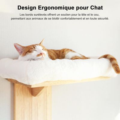 Étagères Murales pour Chat, 2 Plateformes