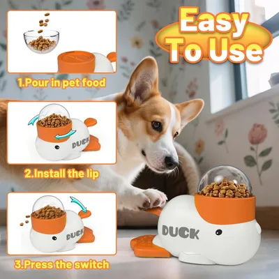 Interactive Canard pour Chien et Chat - Jouet Éducatif Anti