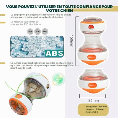 Jouet Intelligent pour Chien, Balle de Nourriture Interactive