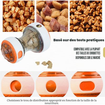 Jouet Intelligent pour Chien, Balle de Nourriture Interactive