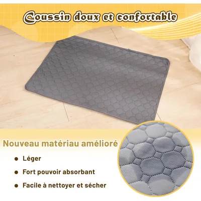 Lot de 2 gris,  tapis d'entraînement pour chien et chat