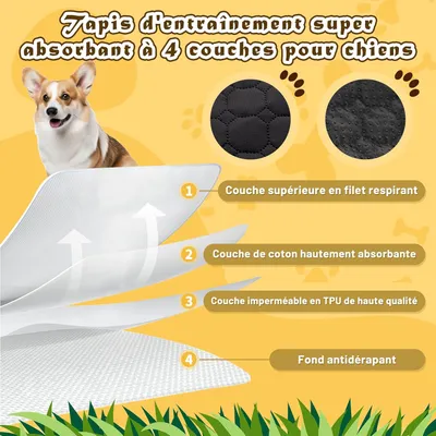 Lot de 2 noir, tapis d'entraînement pour chien et chat Lot de 2 noir, tapis d'entraînement pour chien et chat