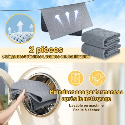 Lot de 2 gris,  tapis d'entraînement pour chien et chat
