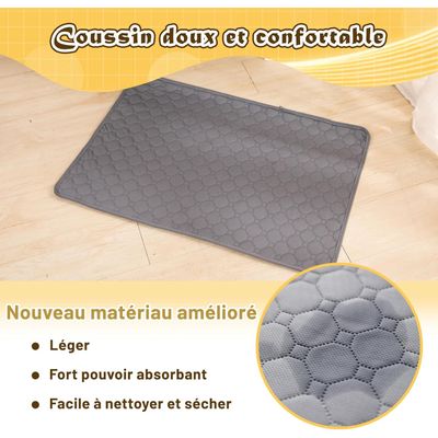 Lot de 2 gris,  tapis d'entraînement pour chien et chat