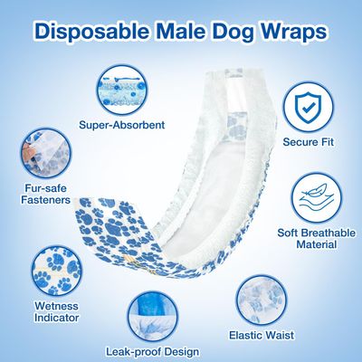 Couches pour Chiens Mâles,20 pièces,Couches pour Chiens,Couche