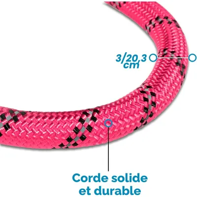 Laisse de Dressage pour Chien, Rembourrée, Poignée,Rose Laisse de Dressage pour Chien, Rembourrée, Poignée,Rose