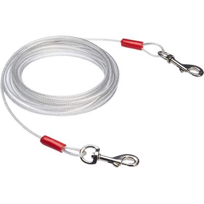 Basics Câble d'attache pour chiens, 10 m, Argent