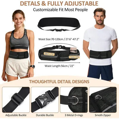 Laisse Main Libre Chien avec Ceinture Réglable et Sac Banane Laisse Main Libre Chien avec Ceinture Réglable et Sac Banane