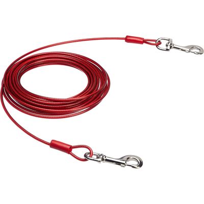 Basics Câble d'attache pour chiens, 5 m, Rouge