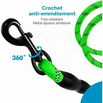 Laisse de Dressage pour Chien, Rembourrée, Poignée,Vert Laisse de Dressage pour Chien, Rembourrée, Poignée,Vert