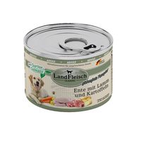 Packung LandFleisch Dog Classic Ente mit Lamm, Kartoffeln und Gartengemüse