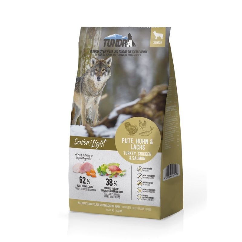 Tundra Dog - Trockenfutter Senior/Light Pute, Huhn & Lachs