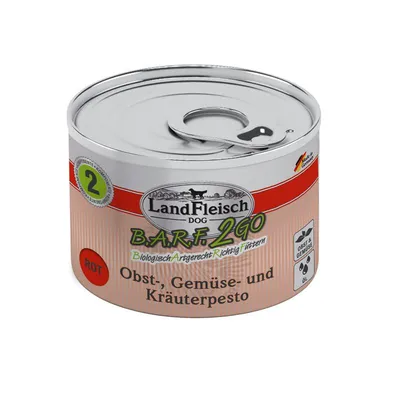 LandFleisch B.A.R.F.2GO Obst-, Gemüse und Kräuterpesto 6x200g LandFleisch B.A.R.F.2GO Obst-, Gemüse und Kräuterpesto 6x200g