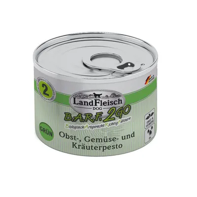 LandFleisch B.A.R.F.2GO Obst-, Gemüse und Kräuterpesto 6x200g LandFleisch B.A.R.F.2GO Obst-, Gemüse und Kräuterpesto 6x200g