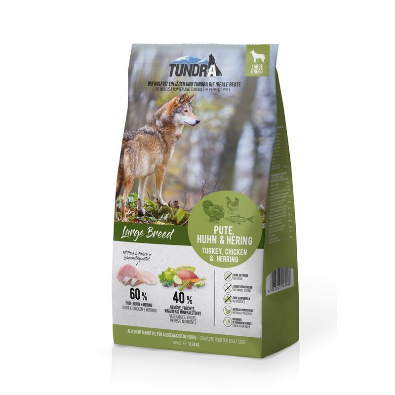 Tundra Dog Large Breed Pute Huhn & Hering