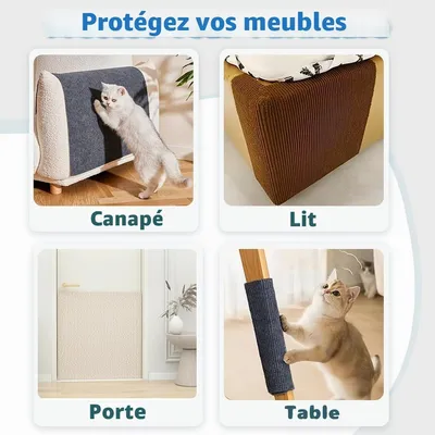 Tapis de griffoir adhésif pour chat, arbre à chat à monter soi-même Tapis de griffoir adhésif pour chat, arbre à chat à monter soi-même