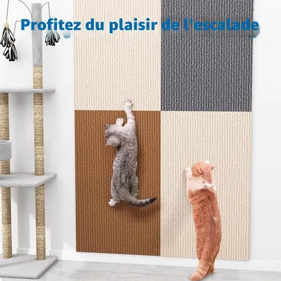Tapis de griffoir adhésif pour chat, arbre à chat à monter soi-même