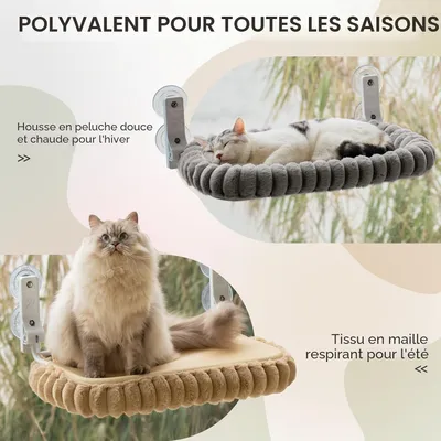 Elegant Hamac pour Chat Pliable Reversible Support 18kg M Elegant Hamac pour Chat Pliable Reversible Support 18kg M