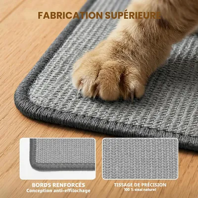 Tapis Griffoir Chat Sisal 60x40cm pour Chat Anti-Griffe Tapis Griffoir Chat Sisal 60x40cm pour Chat Anti-Griffe