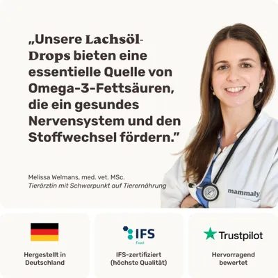 mammaly - Lachsöl-Drops für Hunde mammaly - Lachsöl-Drops für Hunde