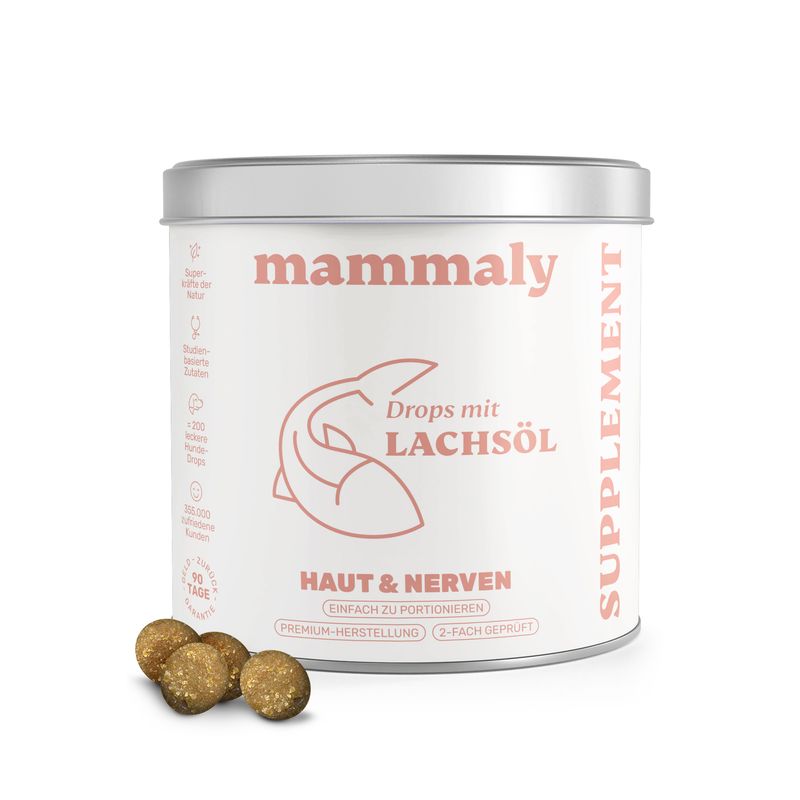 mammaly - Lachsöl-Drops für Hunde