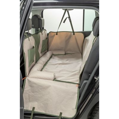 TRIXIE Wendbare Autoschondecke für Hunde mit Bodenplatte und Sichtfenster