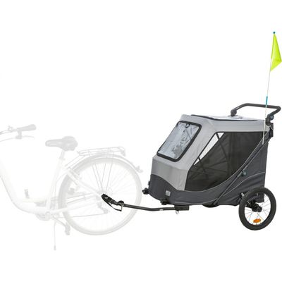 TRIXIE Fahrradanhänger für Hunde, schnell zusammenklappbar