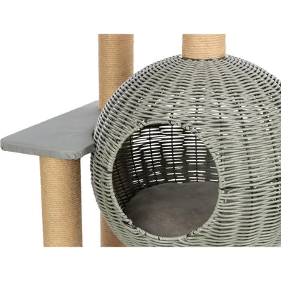 TRIXIE Outdoor Kratzbaum Amalia aus Polyrattan mit Höhle TRIXIE Outdoor Kratzbaum Amalia aus Polyrattan mit Höhle