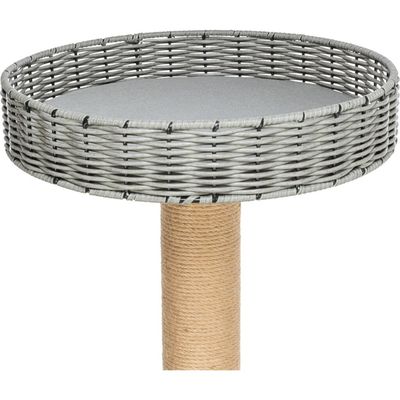 TRIXIE Outdoor Kratzbaum Amalia aus Polyrattan mit Höhle