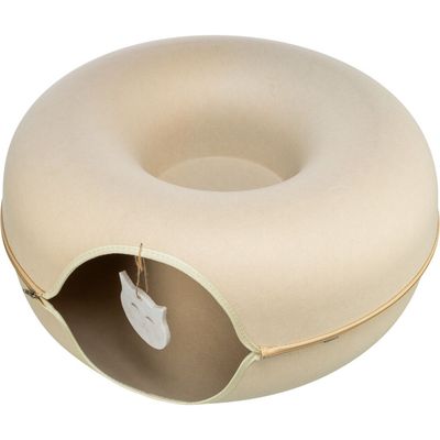 TRIXIE Filzdonut Katzenhöhle mit Spielzeug
