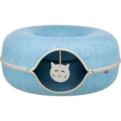 TRIXIE Filzdonut Katzenhöhle mit Spielzeug