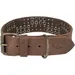 TRIXIE Rustic Fettleder-Halsband Nieten, extra breit