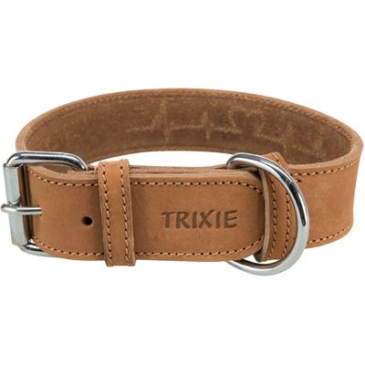 TRIXIE Rustic Fettleder-Halsband Heartbeat