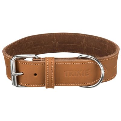 TRIXIE Rustic Fettleder-Halsband Heartbeat