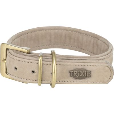 TRIXIE Pure Halsband, Leder extra breit