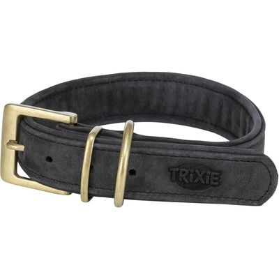 TRIXIE Pure Halsband, Leder extra breit
